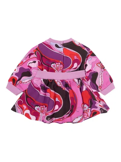 Pucci Junior Patterned Baby Dress In Multi