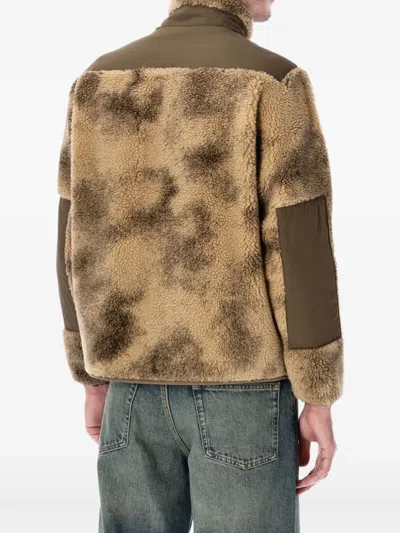 Corridor Oak Shell-trimmed Printed Fleece Jacket In Neutral