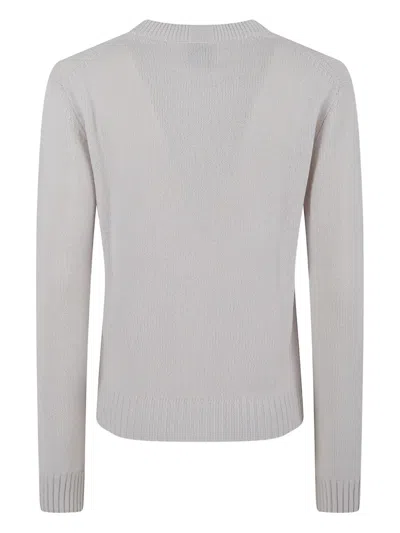 Allude Ribbed Crew-neck Sweater In Neutral