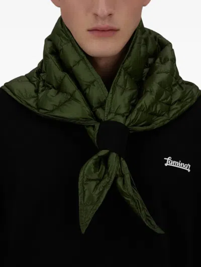 Herno Quilted Scarf In Green