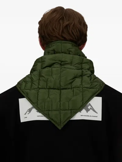 Herno Quilted Scarf In Green