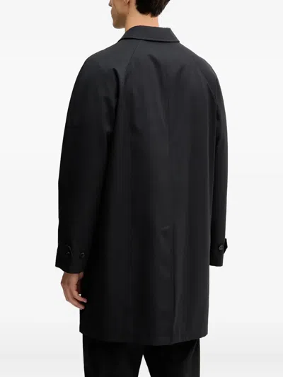 Bally Logo-patch Coat In Blue