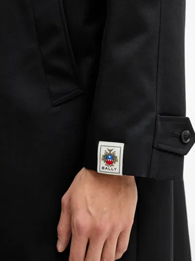 Bally Logo-patch Coat In Blue