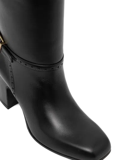 Bally Enilda 75 Leather Knee Boots In Black