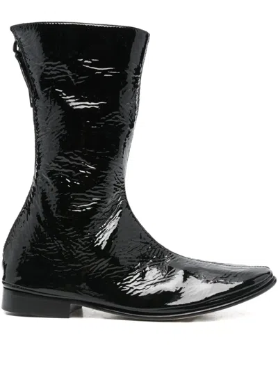 Alberta Ferretti Pointed Boots In Black
