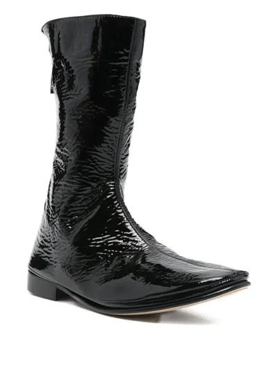 Alberta Ferretti Pointed Boots In Black