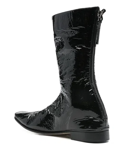 Alberta Ferretti Pointed Boots In Black