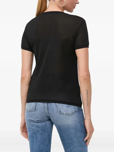 Patrizia Pepe Logo-detail T-shirt In Black