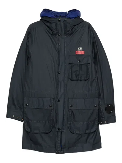 C.p. Company Lens-detail Jacket In Blue