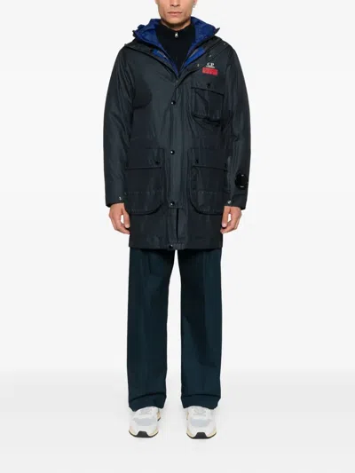 C.p. Company Lens-detail Jacket In Blue