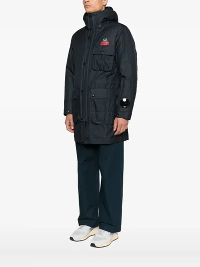 C.p. Company Lens-detail Jacket In Blue