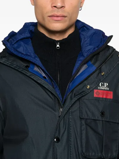 C.p. Company Lens-detail Jacket In Blue