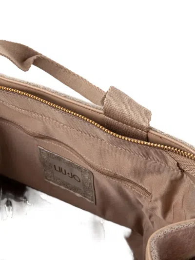 Liu •jo Logo-pattern Crossbody Bag In Neutral