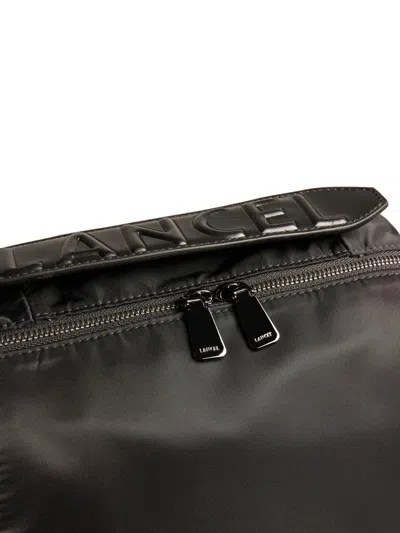 Lancel Logo-patch Backpack In Black