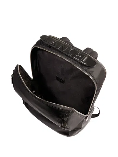 Lancel Logo-patch Backpack In Black