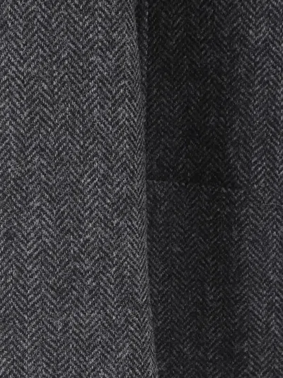 Tagliatore Herringbone Double-breasted Jacket In Gray