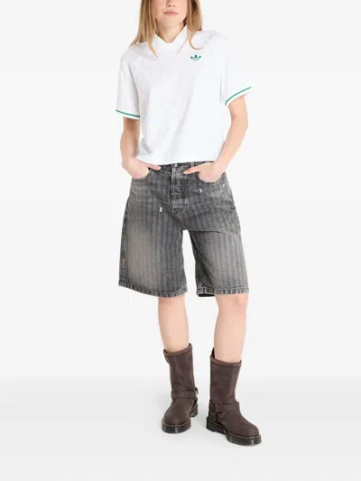 Adidas Originals Tennis Climacool Logo-detail Polo Shirt In White