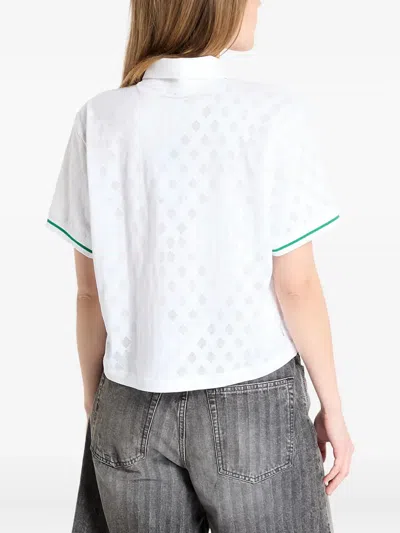 Adidas Originals Tennis Climacool Logo-detail Polo Shirt In White