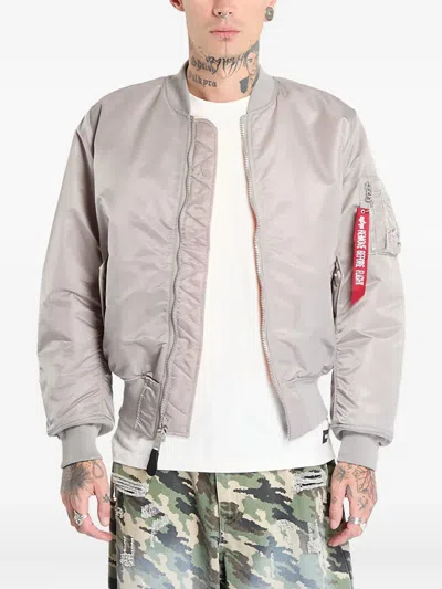 Alpha Industries Heritage Zip Jacket In Gray