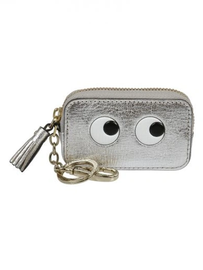 Shop Anya Hindmarch Coin Purse Eyes In Silver M
