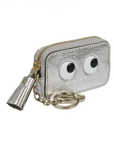 Shop Anya Hindmarch Coin Purse Eyes In Silver M