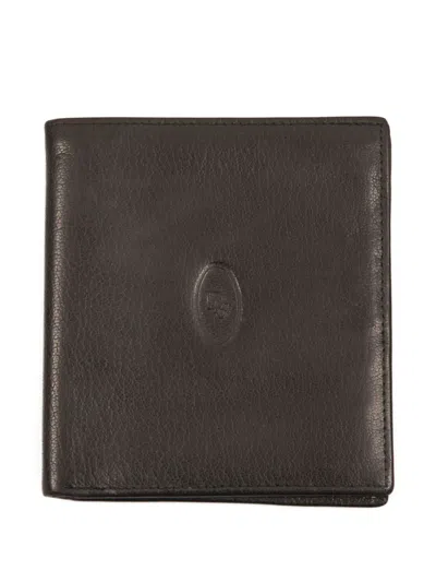 Pre-owned Dior 1990s Leather Wallet In Black