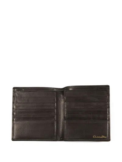 Pre-owned Dior 1990s Leather Wallet In Black