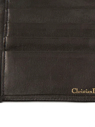Pre-owned Dior 1990s Leather Wallet In Black