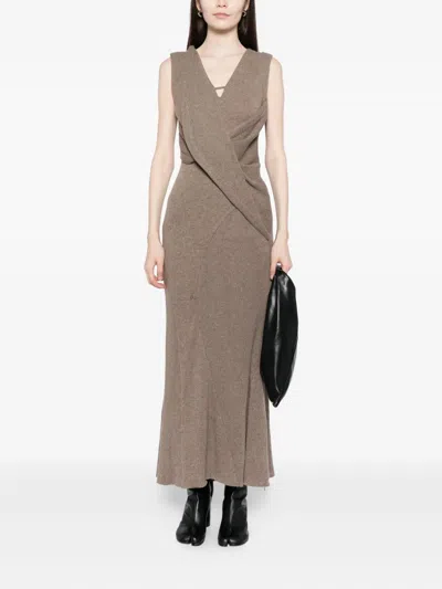 Yehuafan Cashmere Dress In Neutral