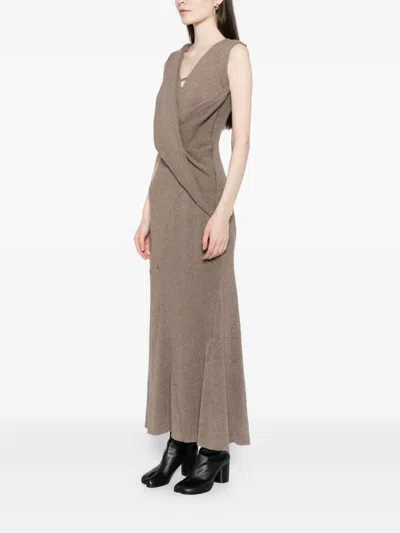 Yehuafan Cashmere Dress In Neutral