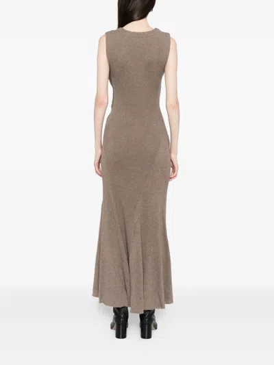 Yehuafan Cashmere Dress In Neutral