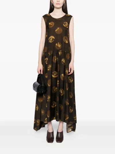 Uma Wang Moulay Dress In Brown