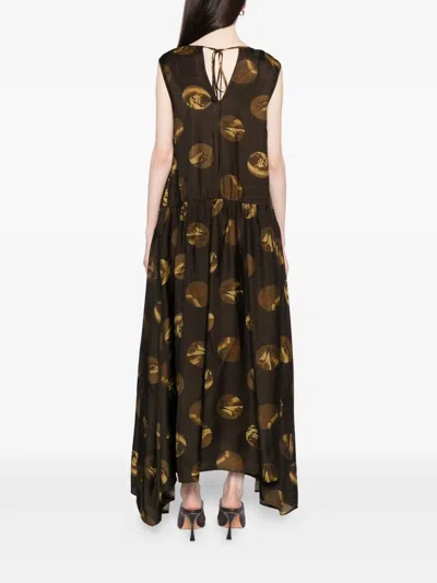 Uma Wang Moulay Dress In Brown