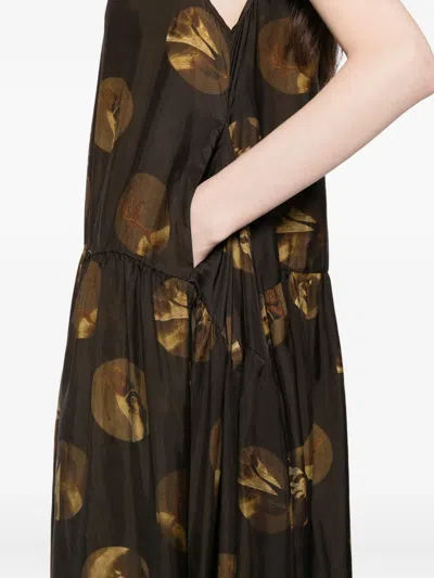 Uma Wang Moulay Dress In Brown