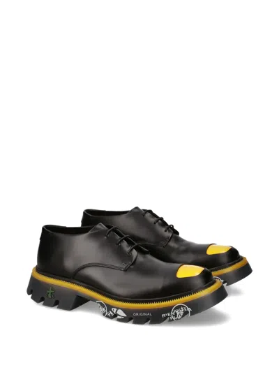 Premiata Toe Detail Lug-sole Peckham Shoes In Black