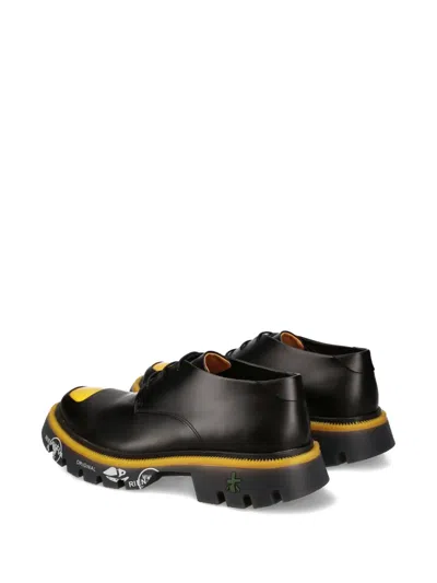 Premiata Toe Detail Lug-sole Peckham Shoes In Black