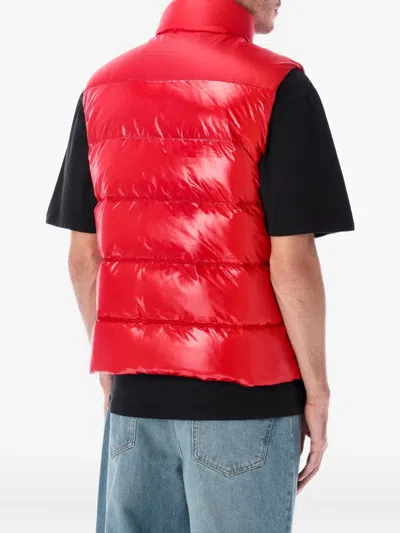 Pyrenex High Collar Sleeveless Vest In Red