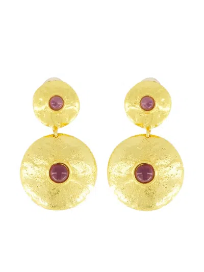 Sylvia Toledano Venus Amethyst Earrings In Gold