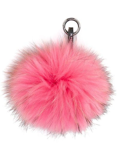 Shop N•peal Fur Keyring In Pink