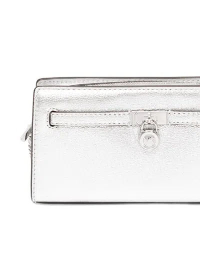 Michael Kors Hamilton Crossbody Bag In Silver