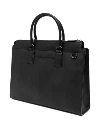Michael Kors Edison Briefcase In Black
