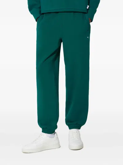 Puma Embroidered-logo Track Pants In Green