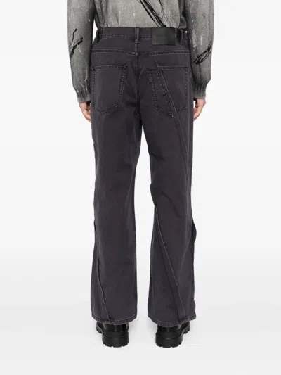 Feng Chen Wang Belt-detail Jeans In Black