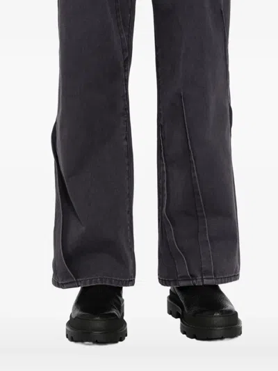 Feng Chen Wang Belt-detail Jeans In Black