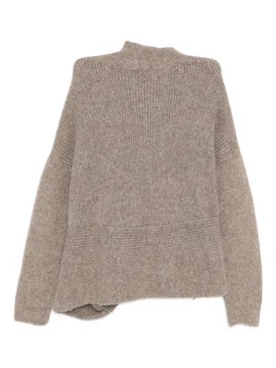 Lauren Manoogian Knot-detail Jumper In Gray
