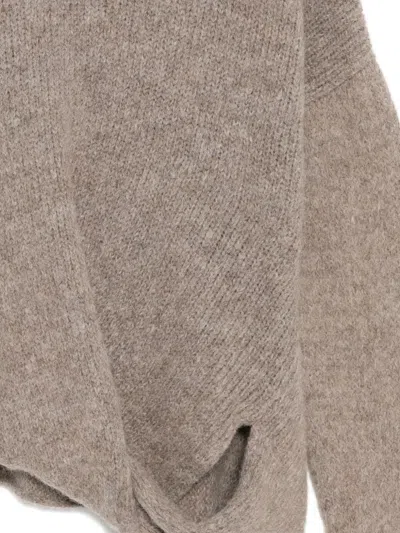 Lauren Manoogian Knot-detail Jumper In Gray