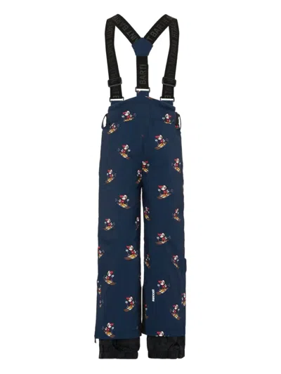 Mc2 Saint Barth Olympic Mickey Mouse Ski Trousers In Blue
