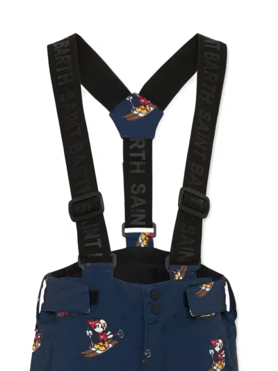 Mc2 Saint Barth Olympic Mickey Mouse Ski Trousers In Blue