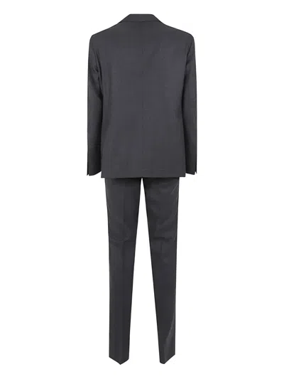 Tagliatore Two-piece Notched Lapels Suit In Black