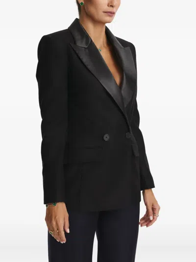 Cuanna Midi Double-breasted Blazer In Black